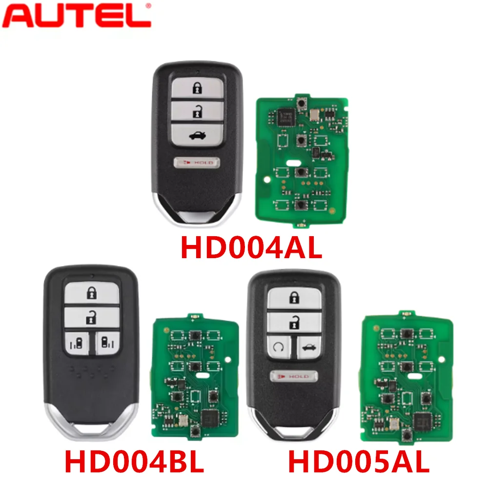 1/3/5PCS Autel PREMIUM Type IKEY HD004AL/HD005AL/HD004BL Universal Smart Remote Key  for Honda Use for KM100 IM508 IM608