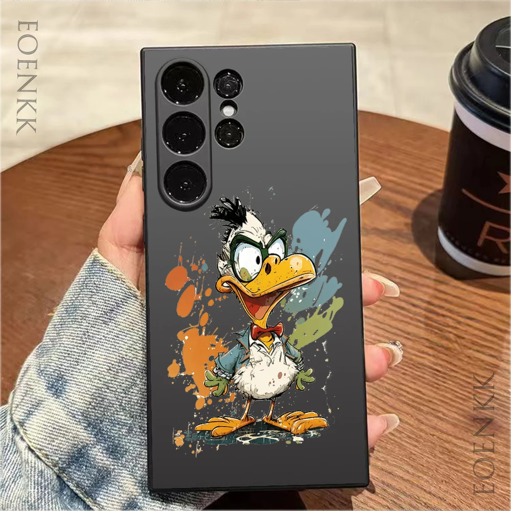 

Cute Duck Color Print Phone Case For Samsung Galaxy S25 S24 S23 S22 S21 S20 Ultra Plus FE A15 A30 A20 A53 A71 A72 5G Soft Cover