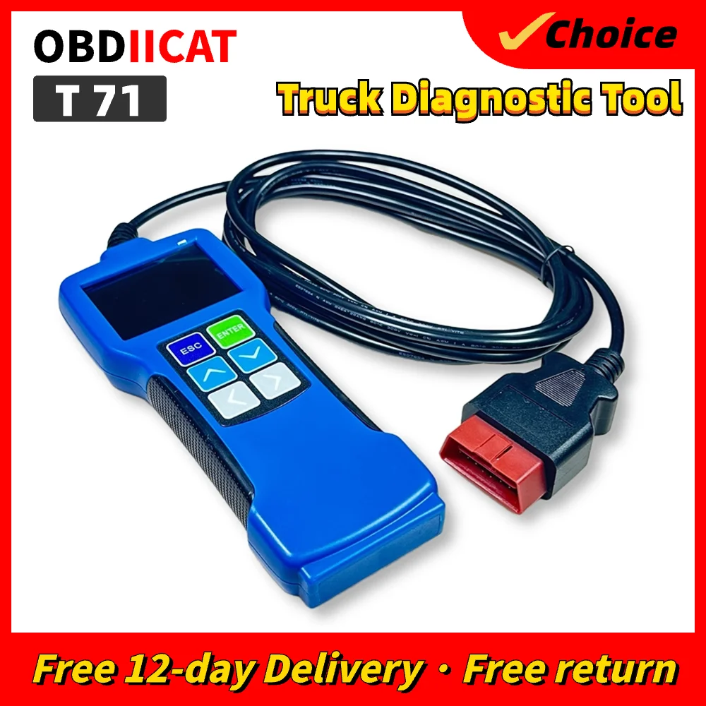 OBDIICAT Hot selling Truck Diagnostic Tool QUICKLYNKS T71 For Heavy Truck And Bus OBD2 Code Reader free shipping