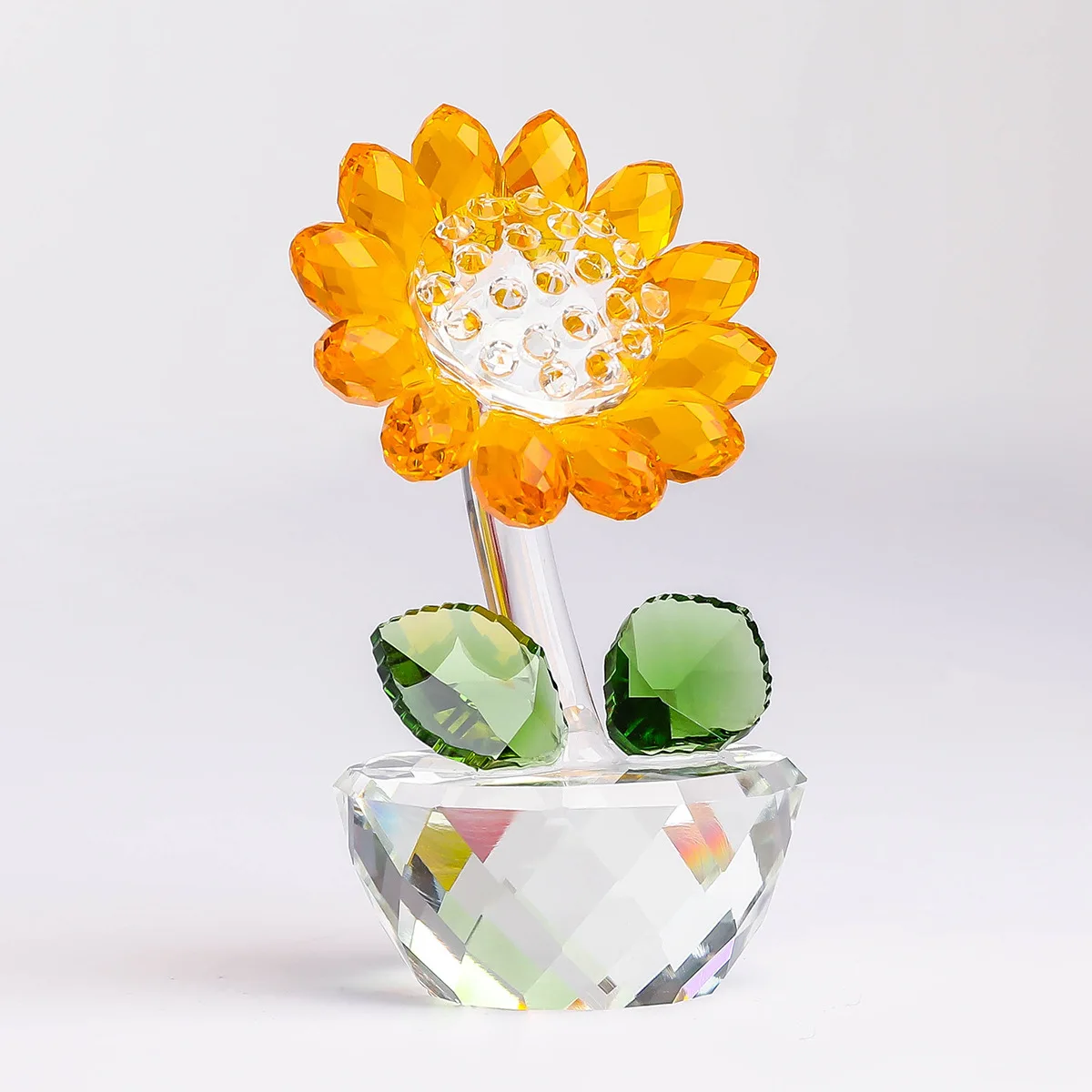 

White Crystal Sunflower Decoration Home Desktop Decoration Stone Healing