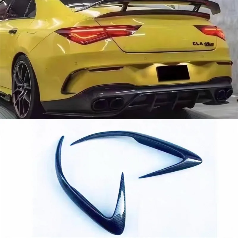 

For Mercedes Benz W118 CLA260 CLA35 45AMG 2018-2025 ReaI Carbon Fiber Rear Bumper Wind knife Spoiler Kit