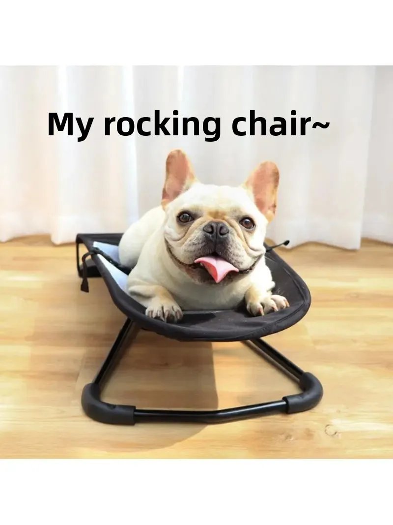 Foldable Pet Swing Rocking Chair, Lightweight Mesh Recliner Bed, Rest Seat for Kitten Puppy Daily Nap
