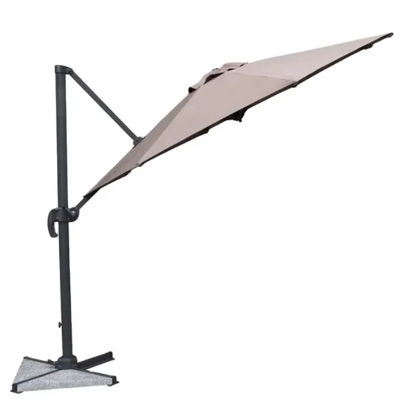 2026 Outdoor Sun Rectangular Patio Umbrella Black White Stripe Parts Garden Parasol