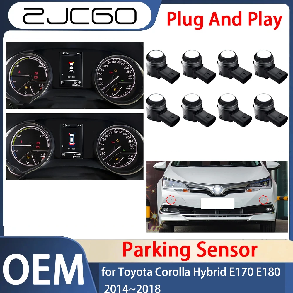 

ZJCGO Car Parking Sensor 8 Sensors Buzzer Reverse Backup Radar Sound Alert System for Honda Accord 11 Mk11 CY 2023 2024 2025