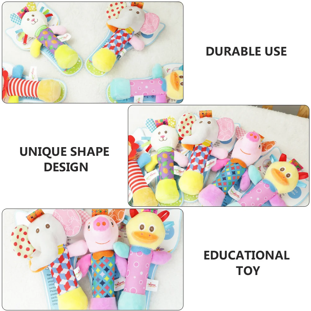 1 stks Baby Hand Jingle Bell Cartoon Dierlijke Vorm Lichtgewicht Rammelaar voor Baby Auditieve Ontwikkeling Vroeg Leren Educatief