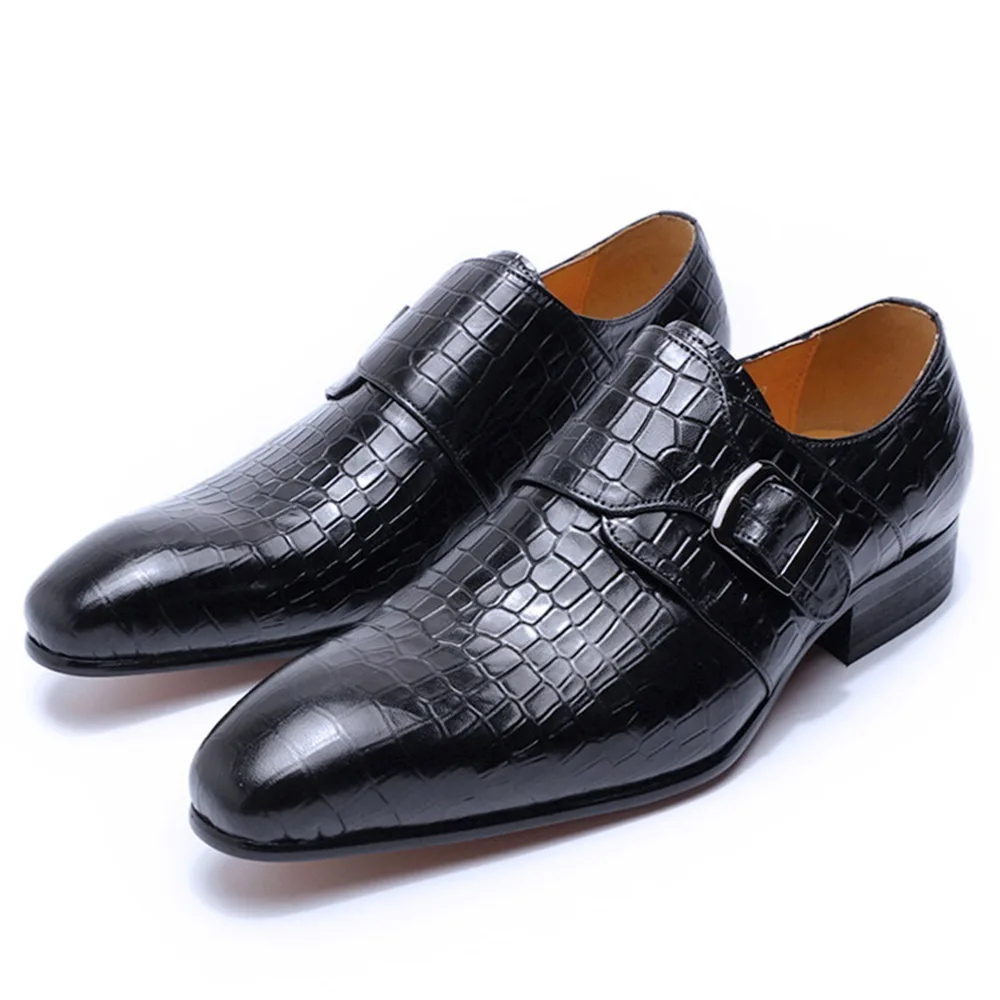New Luxury Social Presentation Buckle Le Fu Shoe Toe Layer Cowhide Low Heel Formal Business Men's Leather Suede Men Casual Shoes