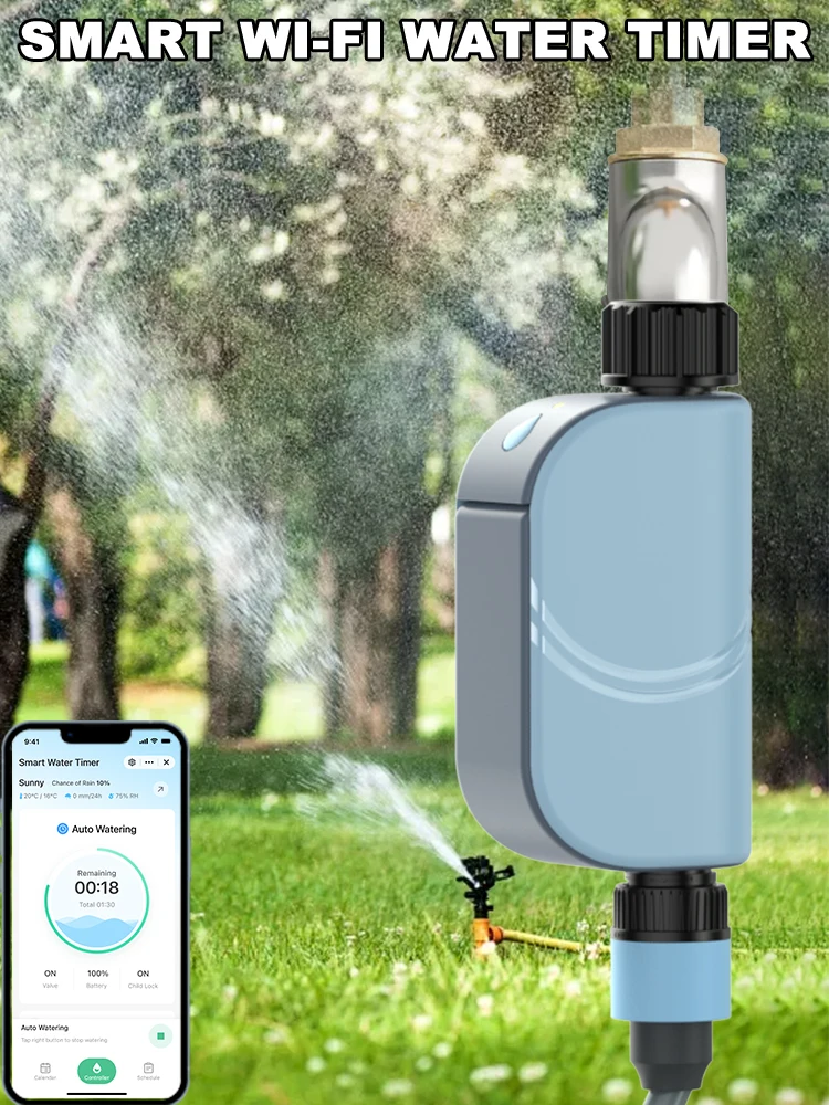 Smart WIFI Tuinbesproeiingstimer Tuya Automatische Sprinkler Afstandsbediening Druppelirrigatiesysteem Outdoor Water Controller Klep Goole Hom - afbeelding 2