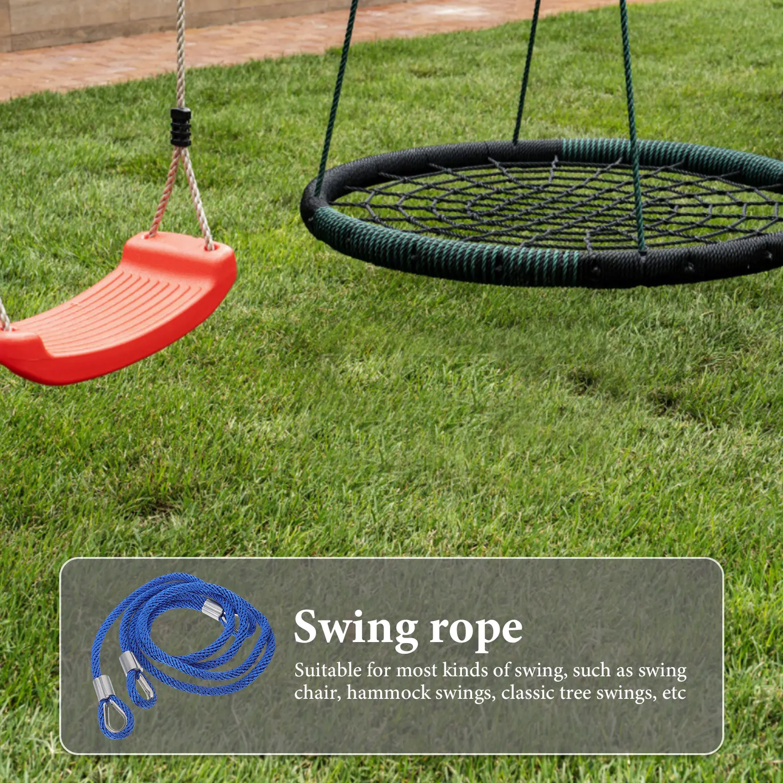 

Children's Swing Rope Hammock Chair Strap Hanging for outside Straps Outdoor Adventure Adjustable