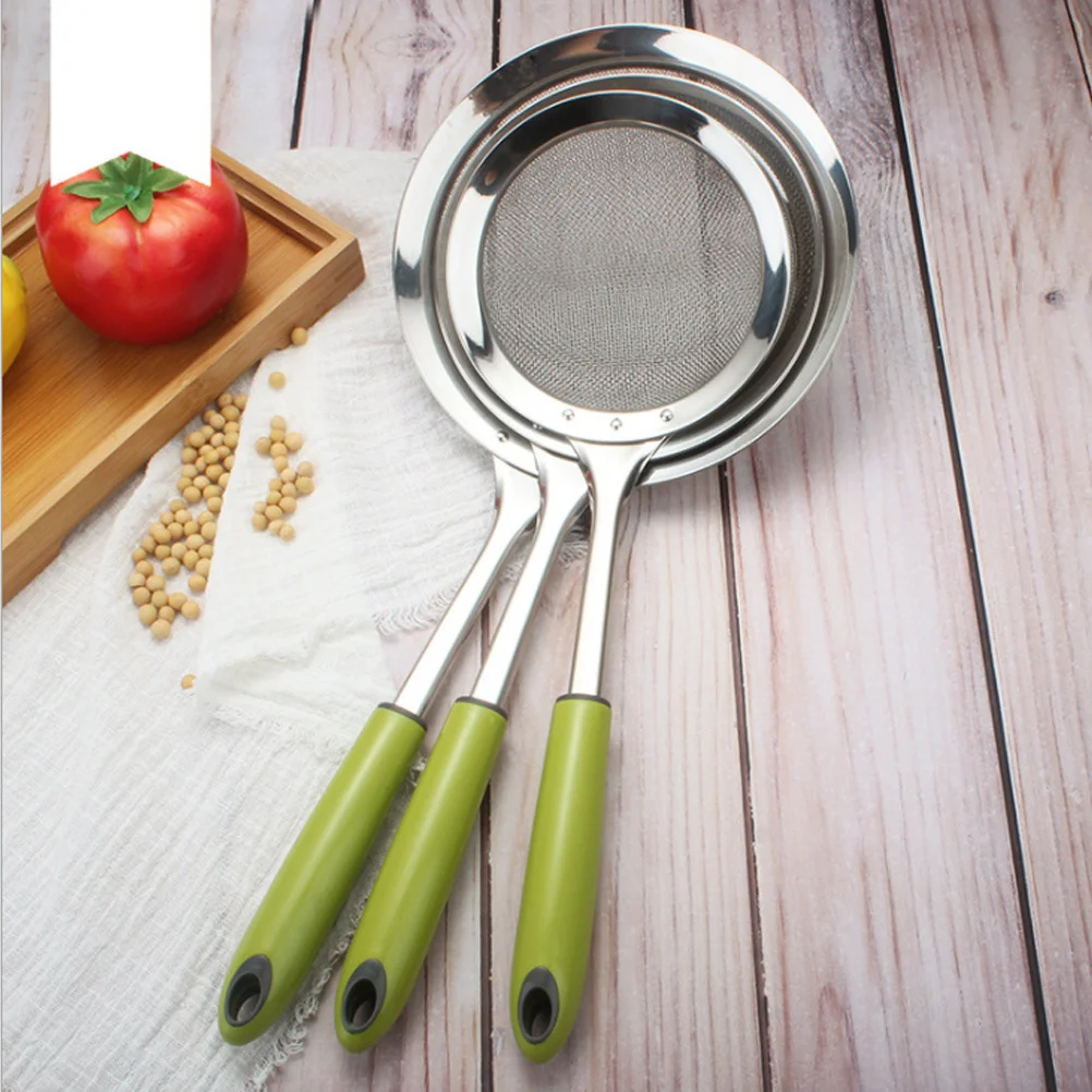

Stainless Steel Long Handle Hot Pot Spoon Strainer Skimmer Ladle Kitchen Oil Leak Fireproof Noodles Strainer Skimmer Ladle