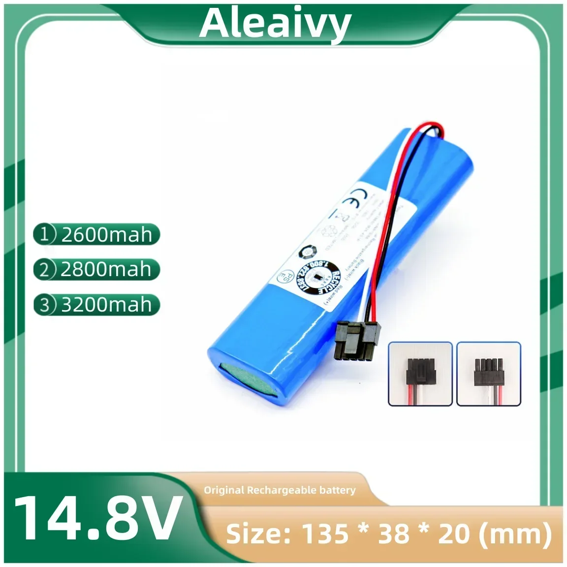 Original Rechargeable Battery For Conga 3290 3390 3490 3590 3690 3790 3890 Sweeping Mopping Robot 14.8V 3200mah Vacuum Cleaner