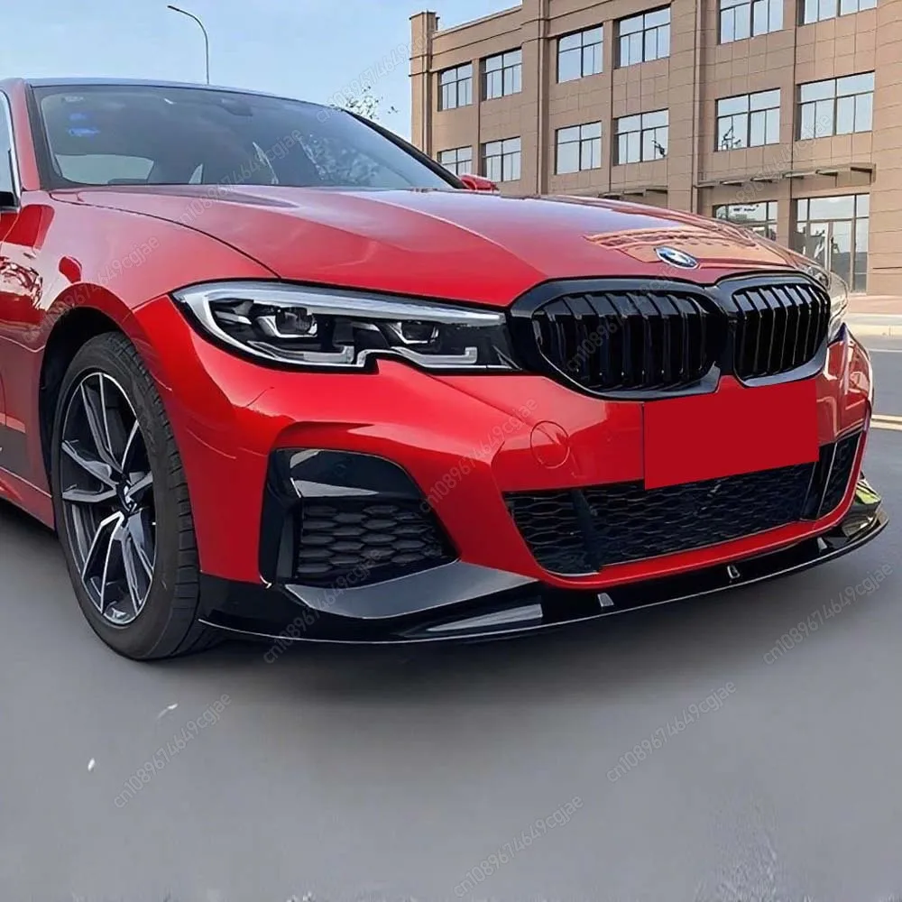 

For BMW G20 G21 M-Sport 320i 330i M340i xDrive 2019-2022 ABS Body Kits Gloss Black Car Front Bumper Lip Diffuser Spoiler Tuning