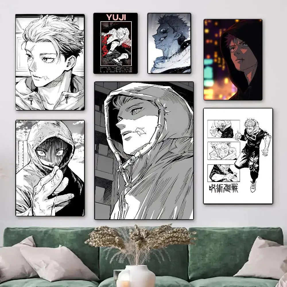 1pc Yuji Itadori Anime J-Jujutsu K-Kaisen Posters HD Print Vintage Wall Art Decor for Home Study Room