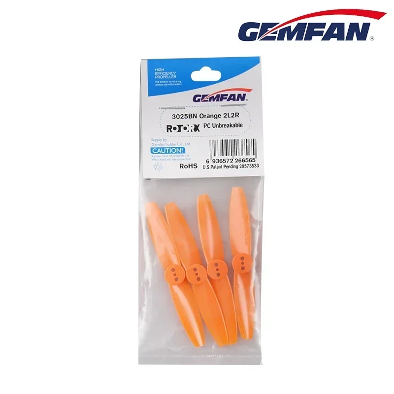 6Pairs(6CW+6CCW) Gemfan 3025BN 3X2.5 2-Blade Propeller 3-Holes 1.5mm