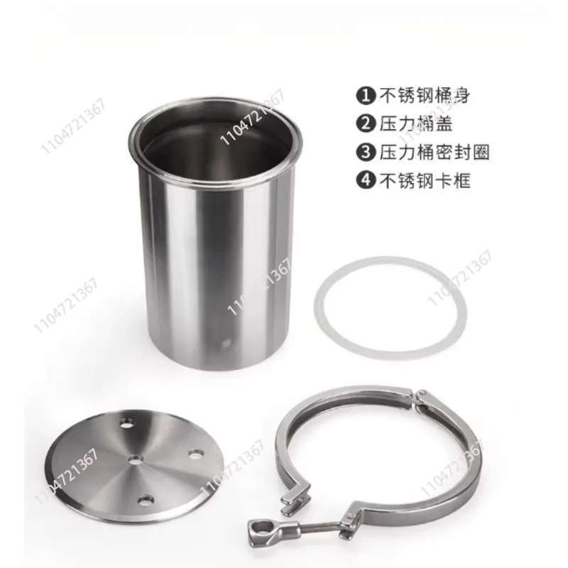 

1pcs 2L Dispenser Pressure Tank Stainless Steel Glue Storage Tank Fluid Dispensing Bucket With Safety Valve Pressure Valve