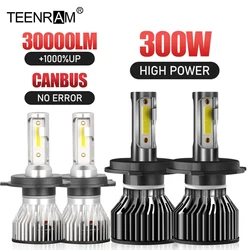 300W Canbus H7 LED Headlight Bulbs 30000LM H1 H4 H11 H13 9005 HB3 9006 HB4 9004 9007 9012 Turbo Auto Lamps 12V 6000K Fog Lights