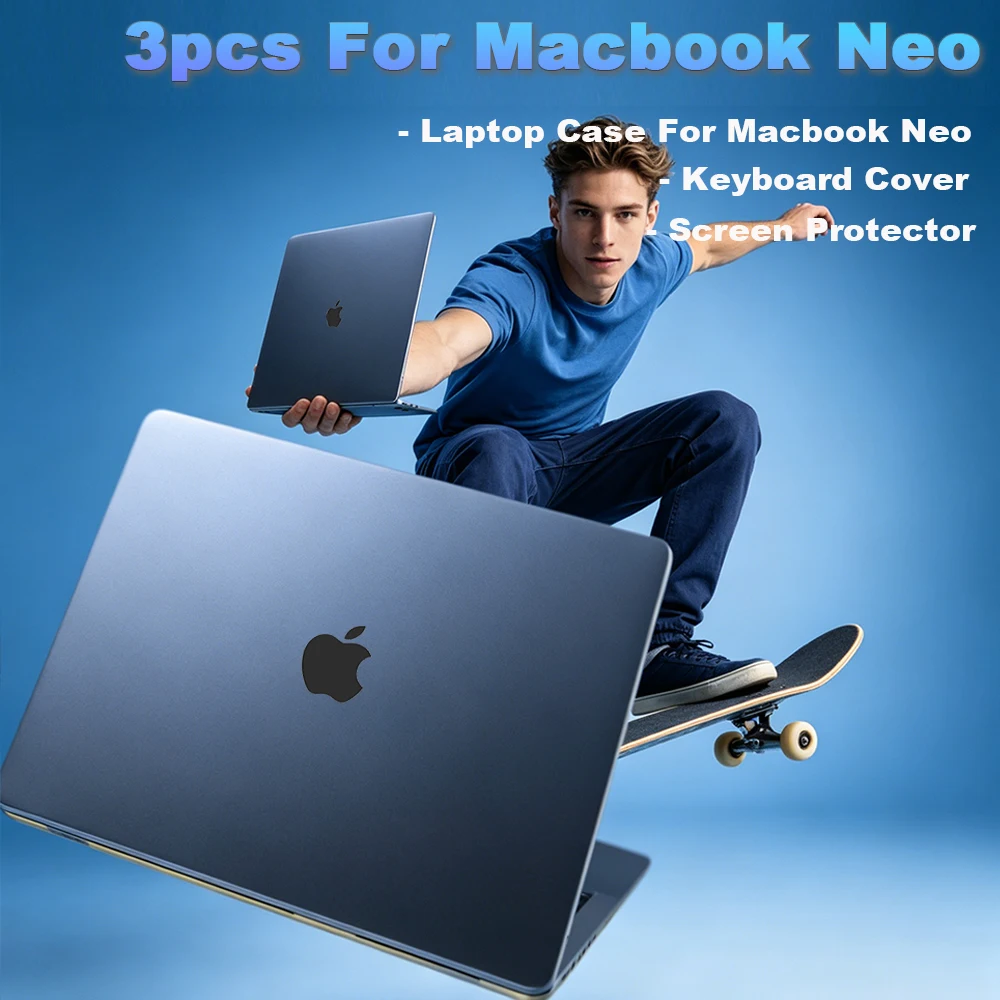 Laptop Case For MacBook Neo Case 13 inch 2026 Model A3404 with A18 Pro Chip, Scratch Resistant Protective Hard