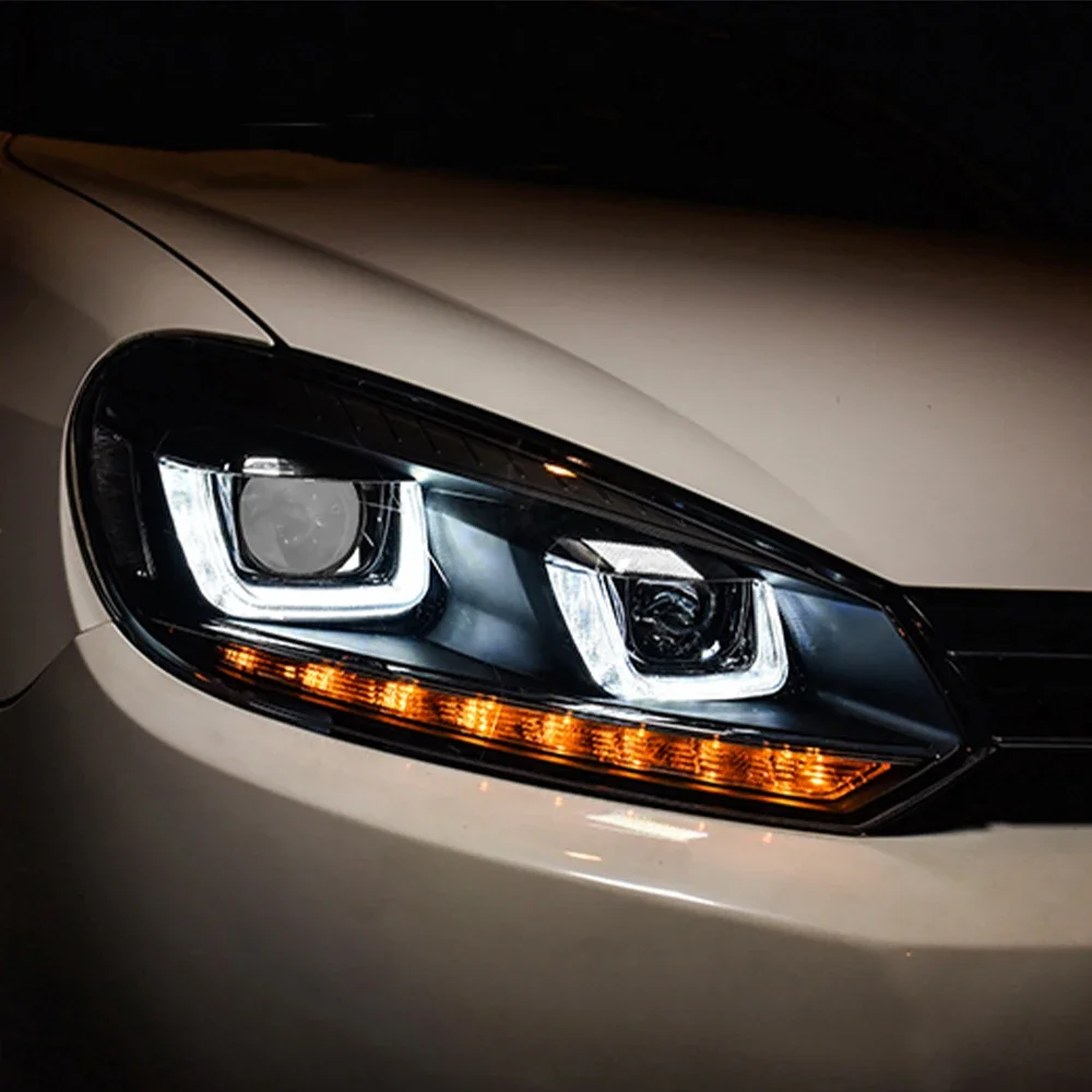 

Car Head Lights Assembly For VW Golf 6 MK6 R20 2009-2012 LED Auto Headlights Upgrade Golf 8 Style Projector Lens Accessories