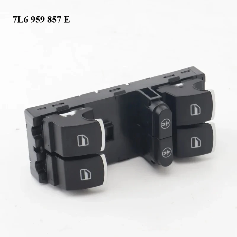 Driver Side Master Window Lifter Control Switch Assembly 10‑Pin 7P6959857 7L6959857E 7L6959855B 5ND959855 For VW Touran Sharan T