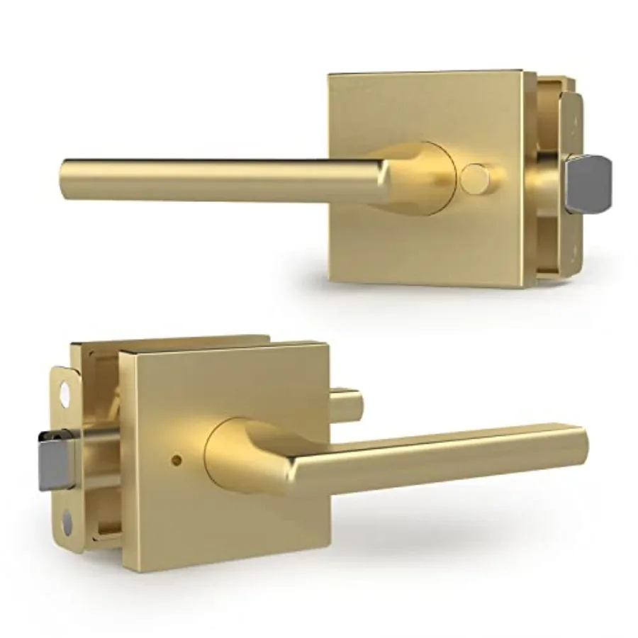 

Prime Lever Door Handle for Hallway, Closet and Bathroom, Keyless Design Door Levers, Fits All Standard Door Sizes, Covered Scr