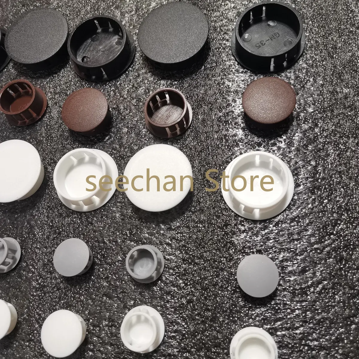 Black/White Nylon Round Snap-on Plug 6mm 8mm 10mm-75mm Plastic Hole Caps Blanking End Caps Seal Stopper
