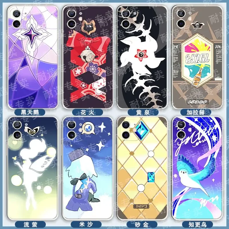 

Game Honkai:Star Rail Penacony Aventurine Sparkle Exclusive Silicone Soft Cover For iPhone11-14Pro Cushion Shockproof Phone Case