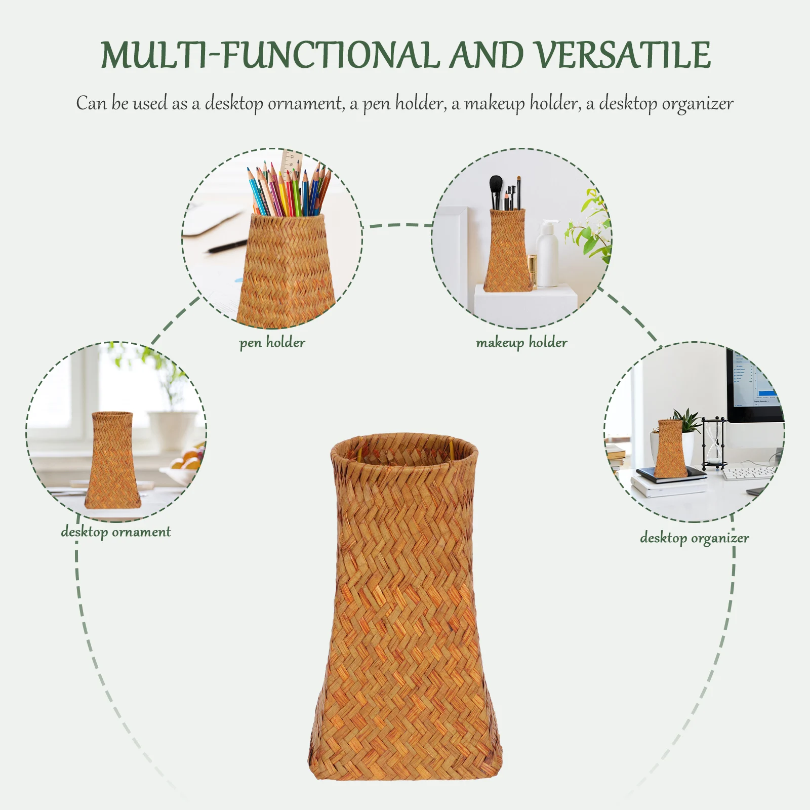 

Retro Pen Holder Vase Flower Pot Decorative Desktop Organizer European Style Accessory For Office Supplies Cosmetics