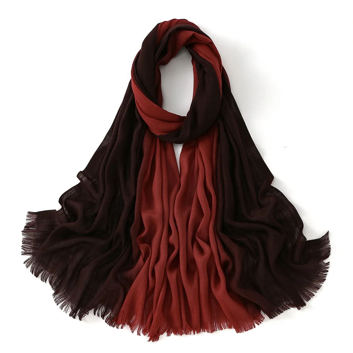 

Бамбуковый хиджаб с градиентом цвета, шарфы, женская шаль, тюрбан премиум-качества, банданы, повязка на голову, Bufanda, платок, тюрбан Mujer