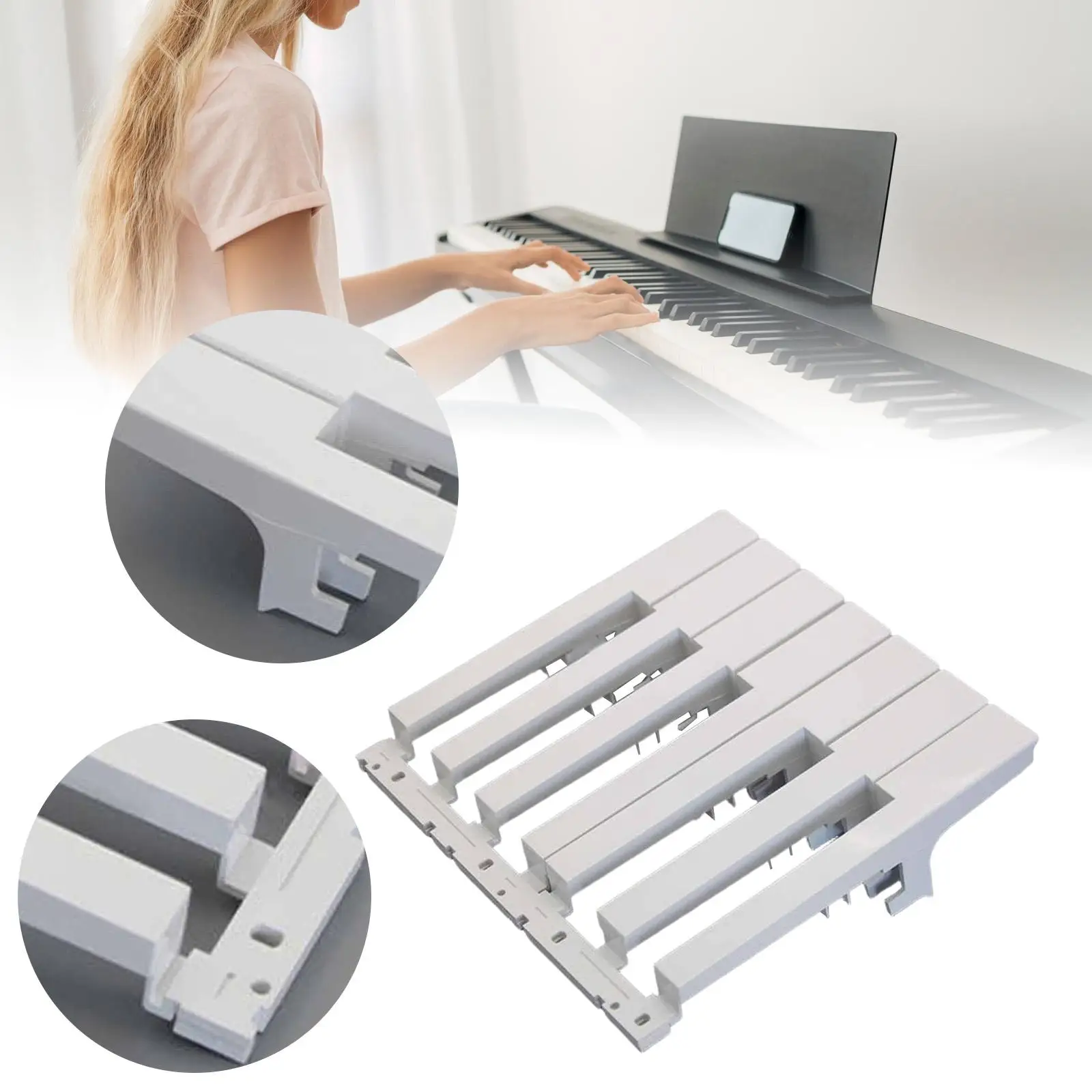 

Панель из 7 белых клавиш для ремонта цифрового пианино, легко устанавливаемый аксессуар из АБС-пластика для PA700, PA600, PA500