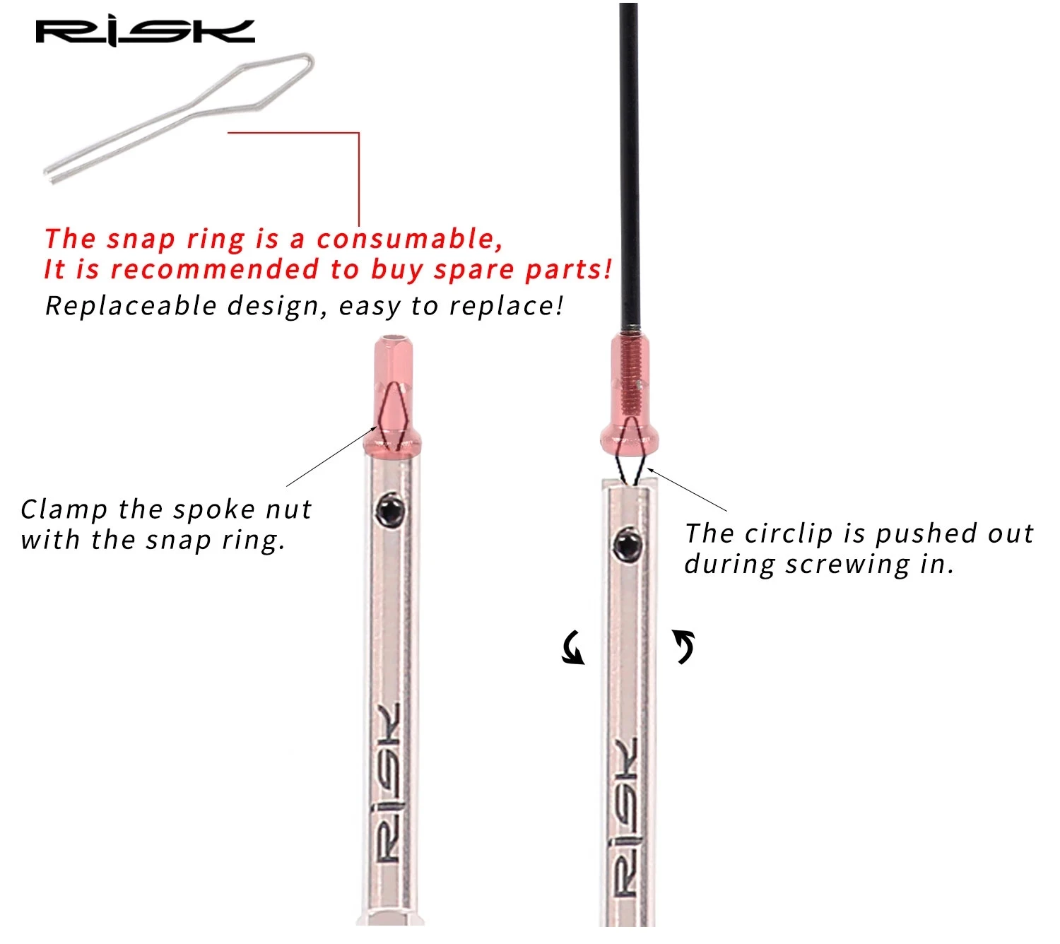 RISK Bicycle Spoke Cap Installation Tool Bike Rim Wheel Set Spoke Cap Screwdriver Connection Repair Tool RL236