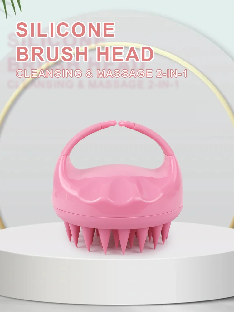 

Силиконовая Расческа для шампуня, уход за волосами, массажная Расческа для кожи головы, портативная круглая мягкая Массажная щетка для ванны, инструмент для салона красоты и волос