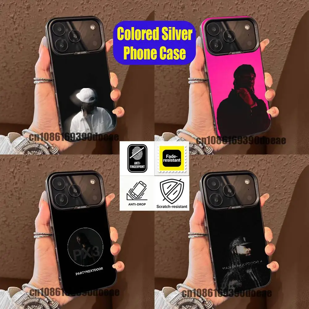 

For Singer P-PartyNextDoor 4 Phone Case iPhone 15,17,12,14,13,16,11,E,Max,Plus,Air,Pro,Mini Custom Color Silver Cover