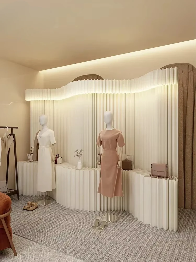 Screen partition, booth wall, simple self-loading paper wall, beauty salon, exhibition background folding screen room divider