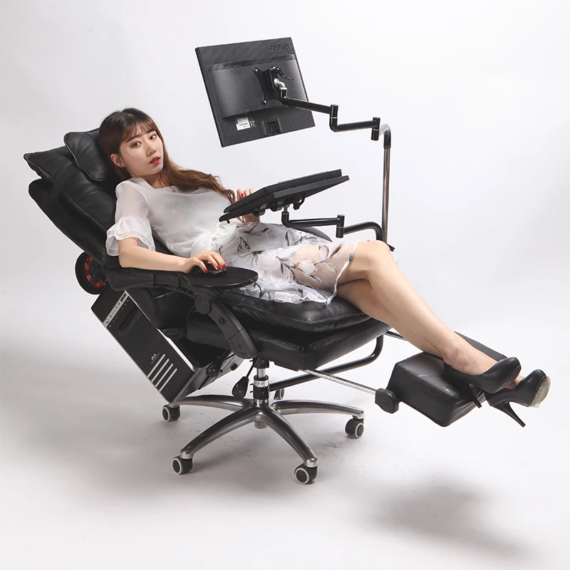 Okay, genuine leather computer chair, esports and leisure chair, home office swivel chair, desktop computer desk and chair, inte