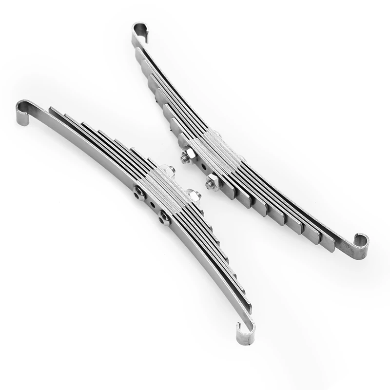 1 par de accesorios de repuesto de resorte de hoja de acero de suspensión delantera para 1/14 Tamiya Tractor remolque camión RC coche piezas de mejora, B