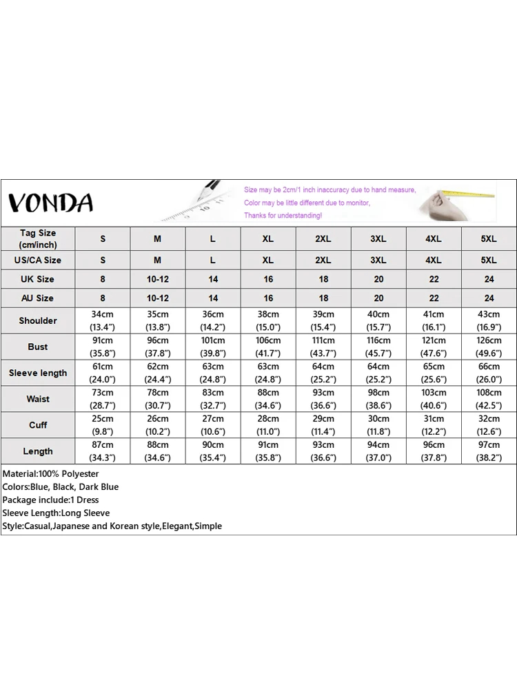 VONDA Mode Mini Kleid Frauen Langarm Farbe Patchwork Casual Party Kurze Vestidos 2026 Revers Frühling Rüschen Elegante Robe