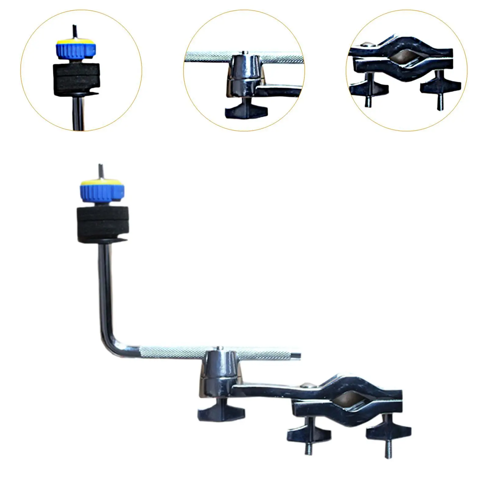 Extension Arm Attachment Mounting Clamp Metal Bracket Holder Drum Hardware for Drum Strap Performance