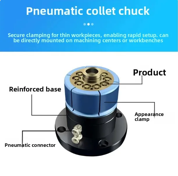 Pneumatic inner support outer clamp Manual expansion pin CNC inner hole tensioning positioning locking sleeve