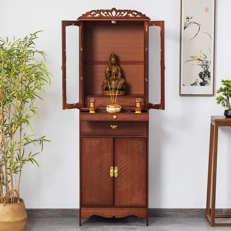 CX Home Chinese-style Buddhist Altar Offering Stand, Offering Cabinet, Deity Table, Small Tribute Stand