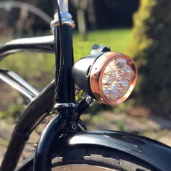 Q039 Bicycle Light Copper Retro Bike Riding Supplies Battery LED Lights / LED Bike Headlight  / Front Headlights