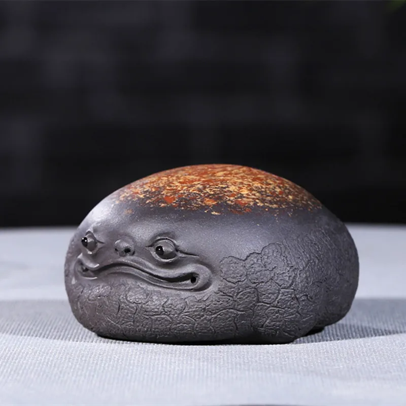 2023 Purple sand golden toad tea pet can raise lucky tea to play tea table accessories tea figurine teapets Purple Clay Zen