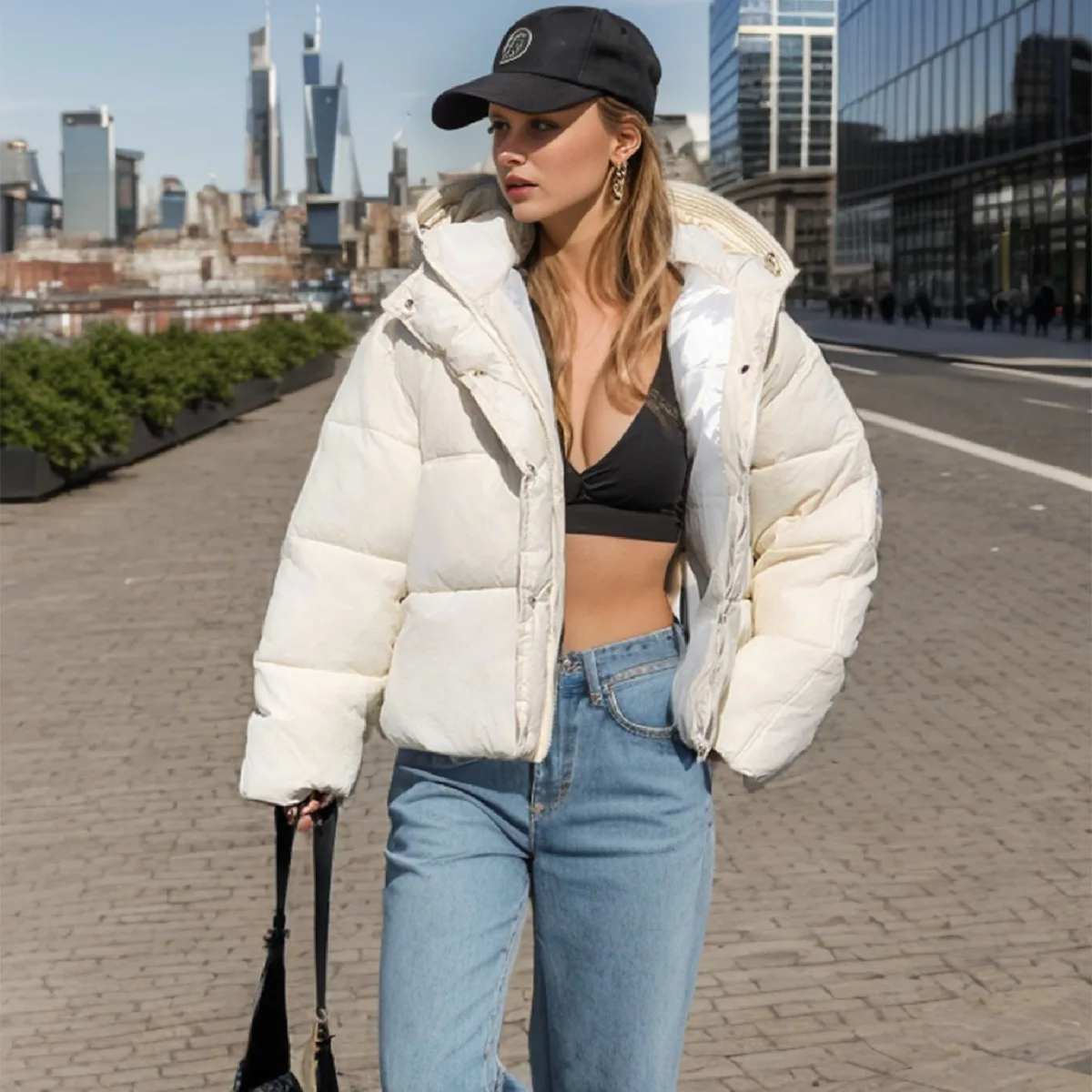 Abrigo de pan pequeño para mujer, chaqueta corta acolchada de algodón de estilo coreano, ropa de abrigo gruesa de moda de invierno holgada