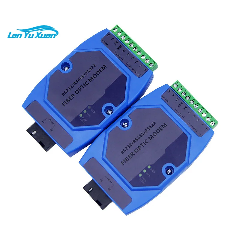 Industrial Serial RS485+422+232 to Fibre Optic Media Converter RS-485/422/232 Data Signal Fiber Optic Transceiver