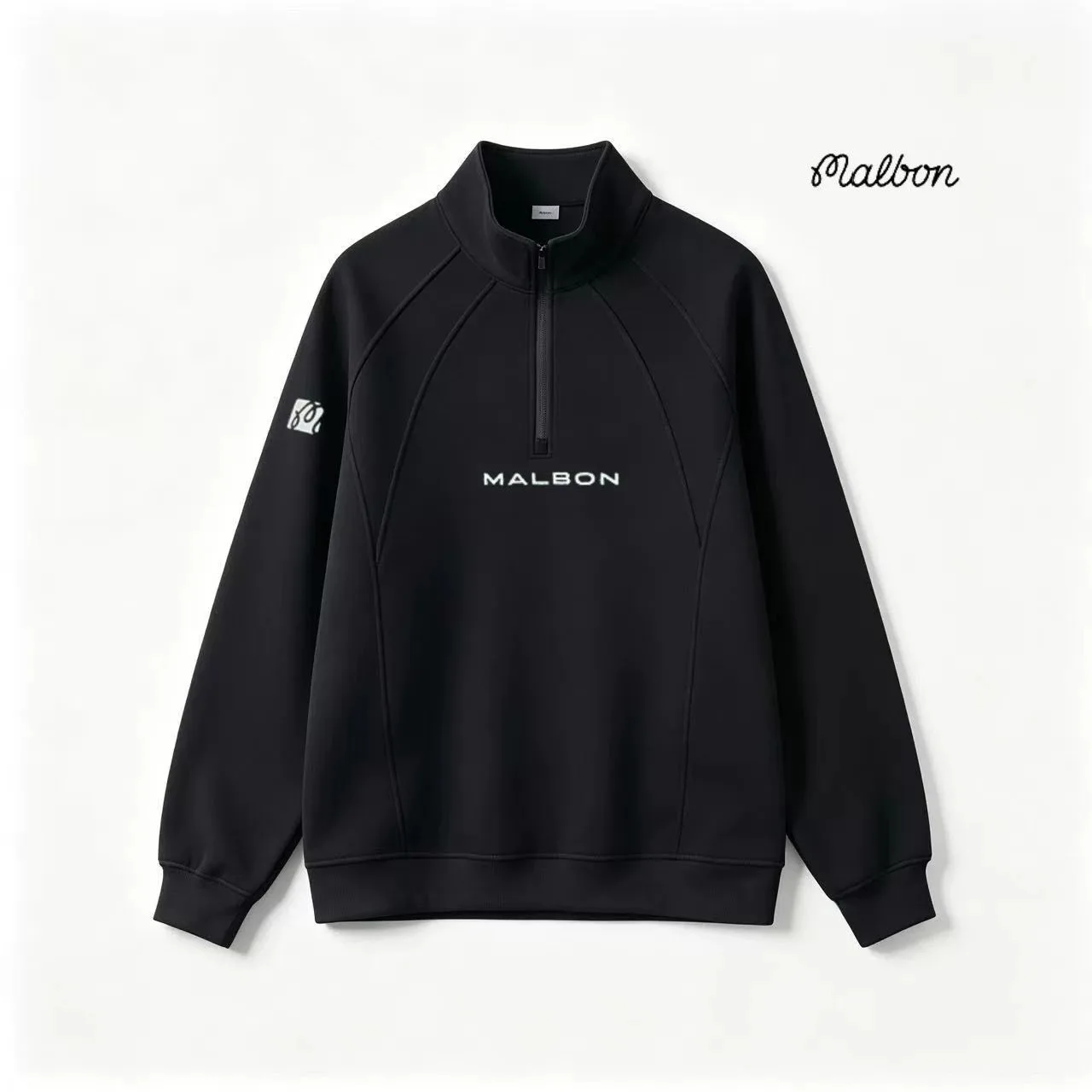 2026 New malbon Men's Golf Sweatshirt Half Zip Long Sleeve Pullover Korean Fashion Casual Sports Top Outdoor Golf Clothing