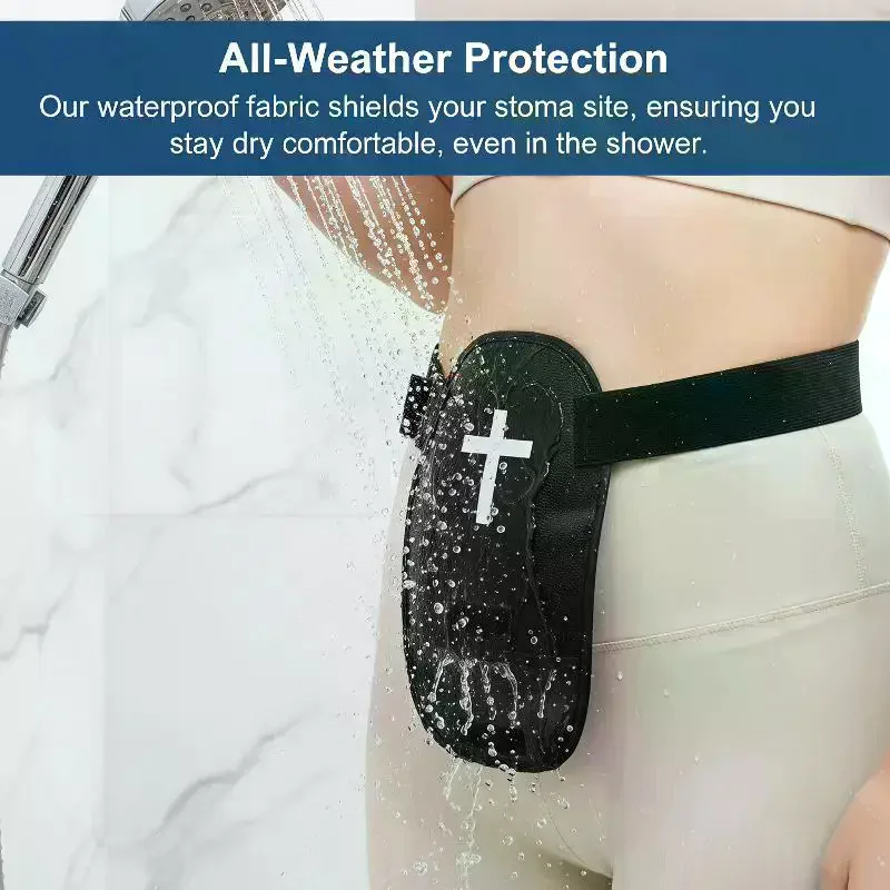 1Pcs Adjustable Belt Polyamide Ostomy Bag Covers Waterproof Shower Pouch Liners For Stoma Urostomy Ileostomy Recovery