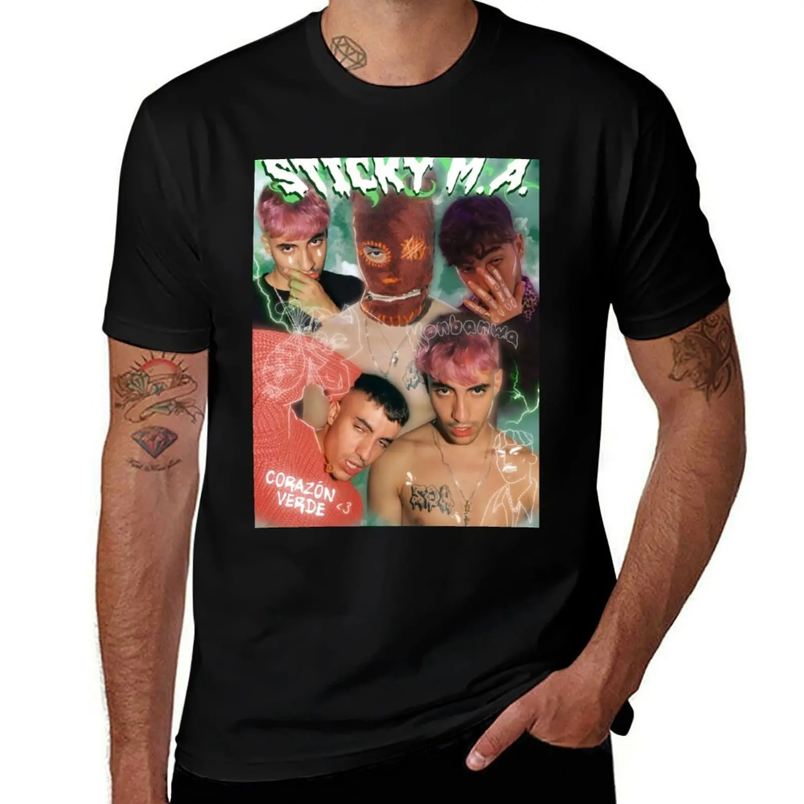 

Sticky MA edit T-Shirt graphic shirts graphic t shirt vintage anime t shirts gifts for boyfriend Short sleeve tee men