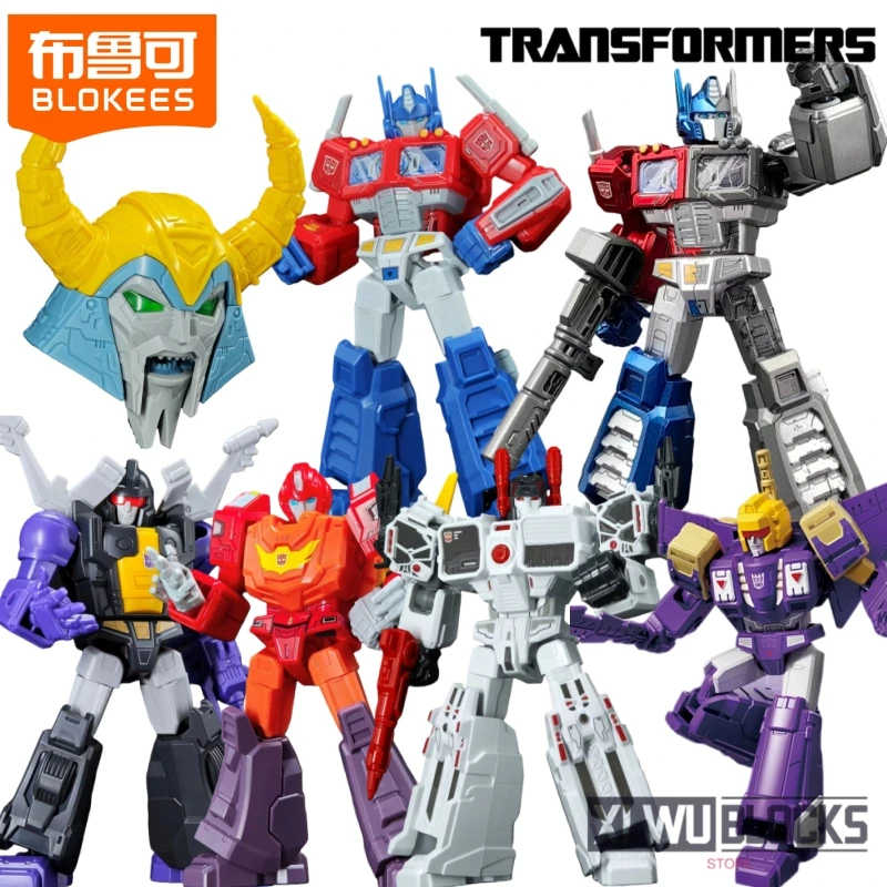 

BLOKEES Transformers Star Edition Episode 7 Optimus Prime UNICRON HEAD Splicing Model Hot Rod SHARKTICON Mobile Toy Gift