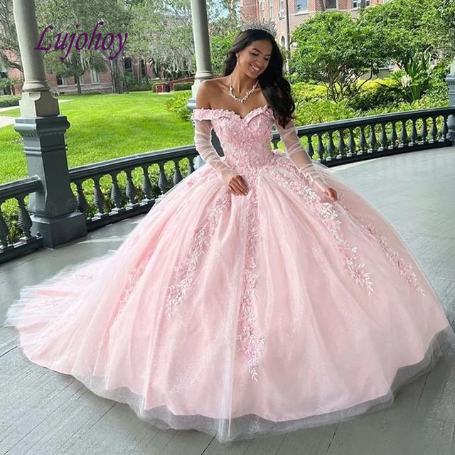 Pink Lace Quinceanera Dresses Ball Gown Plus Size 15 Year Old Sixteen Princess Masquerade Sweet 16 Prom Dress Quinceanera Dresses AliExpress