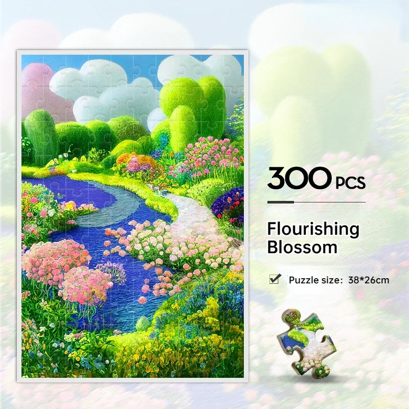 300 قطعة بازل قطع رائعة 38x26 سنتيمتر الكبار والأطفال التعليمية اليدوية لتقوم بها بنفسك لعبة مع جدار معلق ميزة هدية صندوق