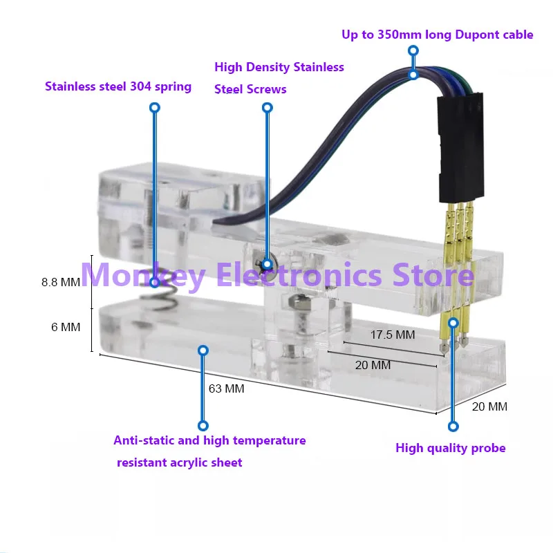 Pin de sonda de fijación, Pin de resorte, estante de prueba de descarga, programación, herramienta de prueba, personalización, PCB, 2,54, 1,27, 1,5,