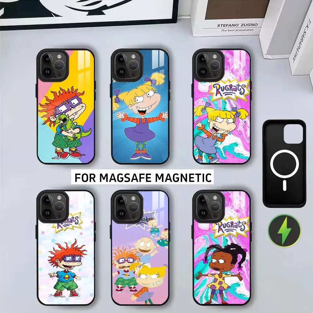 

R-Rugrat C-Chuckie A-Angelica-RCA Phone Case For iPhone17,16,15,14,13,12,11 Plus,Pro Magnetic with Magsafe Wireless Charging